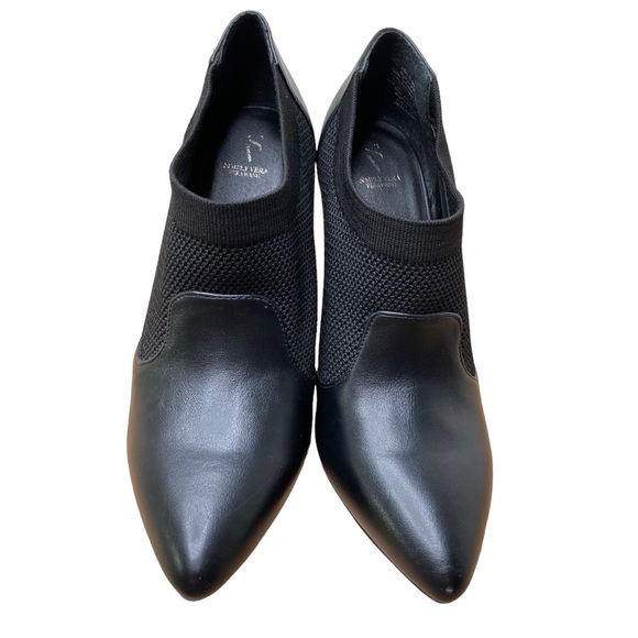 SIMPLY VERA VERA WANG “Warsaw” Black Leather High Heel Boots/Booties, 7.5M - Picture 5 of 10